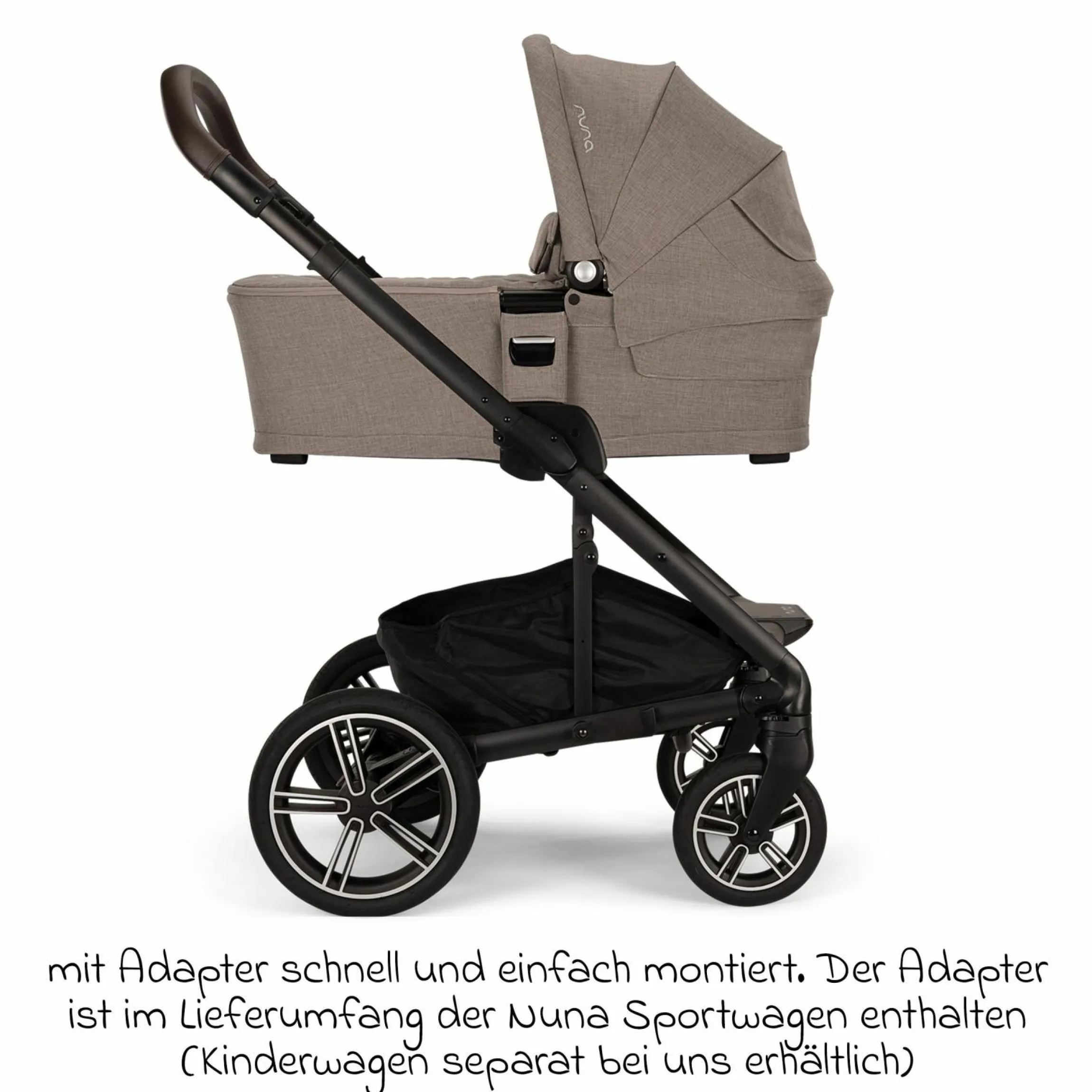 Babywanne MIXX next ab Geburt bis 9 Monate mit Sichtschutz, Belüftungsfenster inkl. Matratze & Regenschutz - Cedar - Kollektion 2025