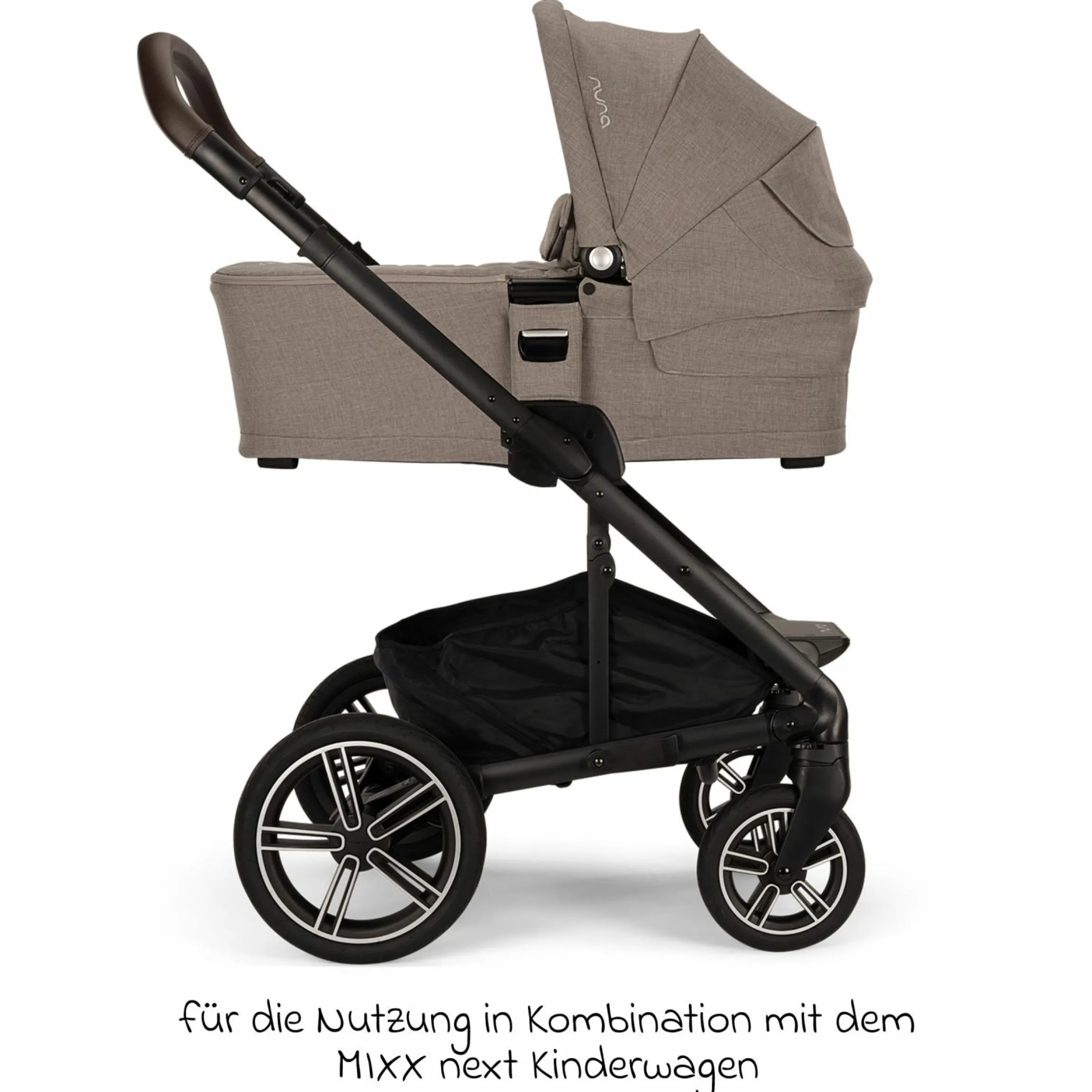 Babywanne MIXX next ab Geburt bis 9 Monate mit Sichtschutz, Belüftungsfenster inkl. Matratze & Regenschutz - Cedar - Kollektion 2025