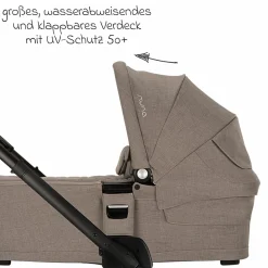 Babywanne MIXX next ab Geburt bis 9 Monate mit Sichtschutz, Belüftungsfenster inkl. Matratze & Regenschutz - Cedar - Kollektion 2025