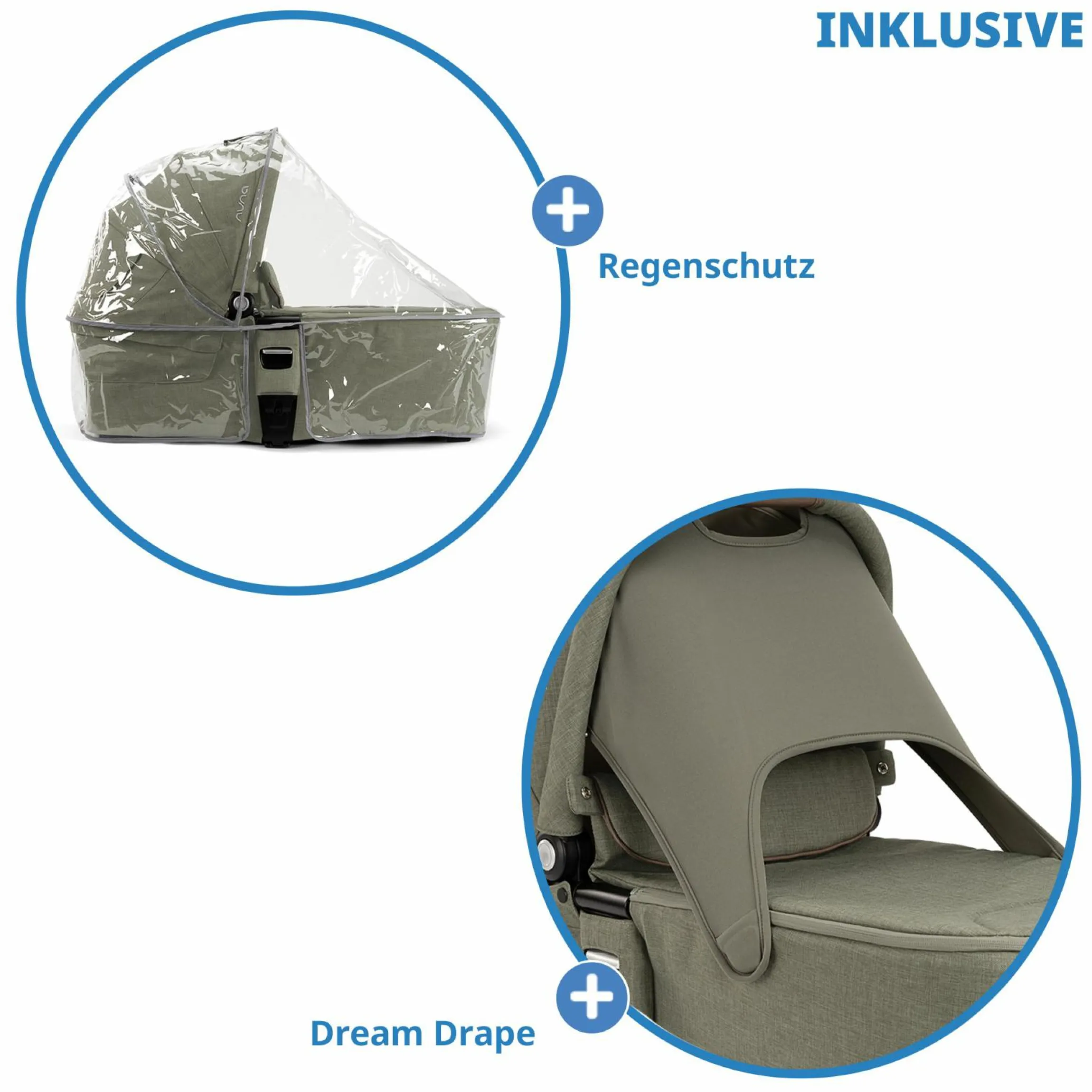 Babywanne MIXX next ab Geburt bis 9 Monate mit Sichtschutz, Belüftungsfenster inkl. Matratze & Regenschutz - Pine - Kollektion 2025