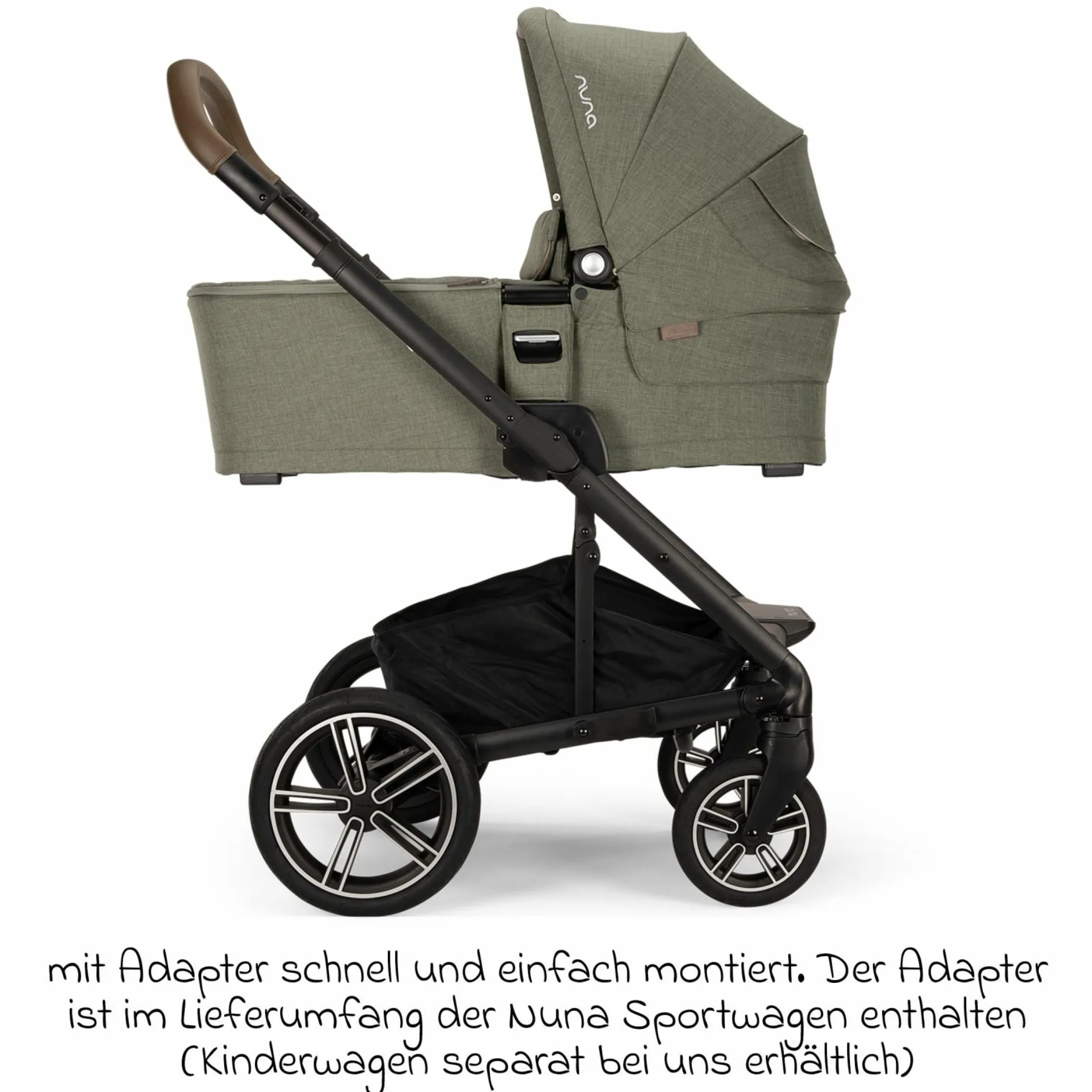 Babywanne MIXX next ab Geburt bis 9 Monate mit Sichtschutz, Belüftungsfenster inkl. Matratze & Regenschutz - Pine - Kollektion 2025