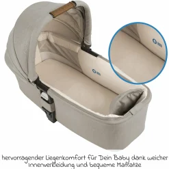 Babywanne MIXX next mit Mesh-Fenster für Kinderwagen Mixx next inkl. Matratze & Regenschutz - Hazelwood
