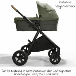 Babywanne Ramble XL ab Geburt - 9 Monate für Vinca, Aeria, Finiti, Parcel inkl. Regenschutz & Windschutz - Signature - Pine