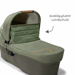 Babywanne Ramble XL ab Geburt - 9 Monate für Vinca, Aeria, Finiti, Parcel inkl. Regenschutz & Windschutz - Signature - Pine