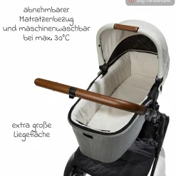 Babywanne Ramble XL ab Geburt - 9 Monate für Vinca, Aeria, Finiti, Parcel inkl. Regenschutz & Windschutz - Signature - Carbon