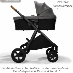Babywanne Ramble XL ab Geburt - 9 Monate für Vinca, Aeria, Finiti, Parcel inkl. Regenschutz & Windschutz - Signature - Eclipcse