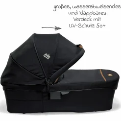 Babywanne Ramble XL ab Geburt - 9 Monate für Vinca, Aeria, Finiti, Parcel inkl. Regenschutz & Windschutz - Signature - Eclipcse
