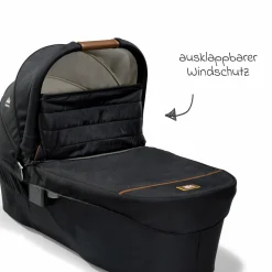 Babywanne Ramble XL ab Geburt - 9 Monate für Vinca, Aeria, Finiti, Parcel inkl. Regenschutz & Windschutz - Signature - Eclipcse