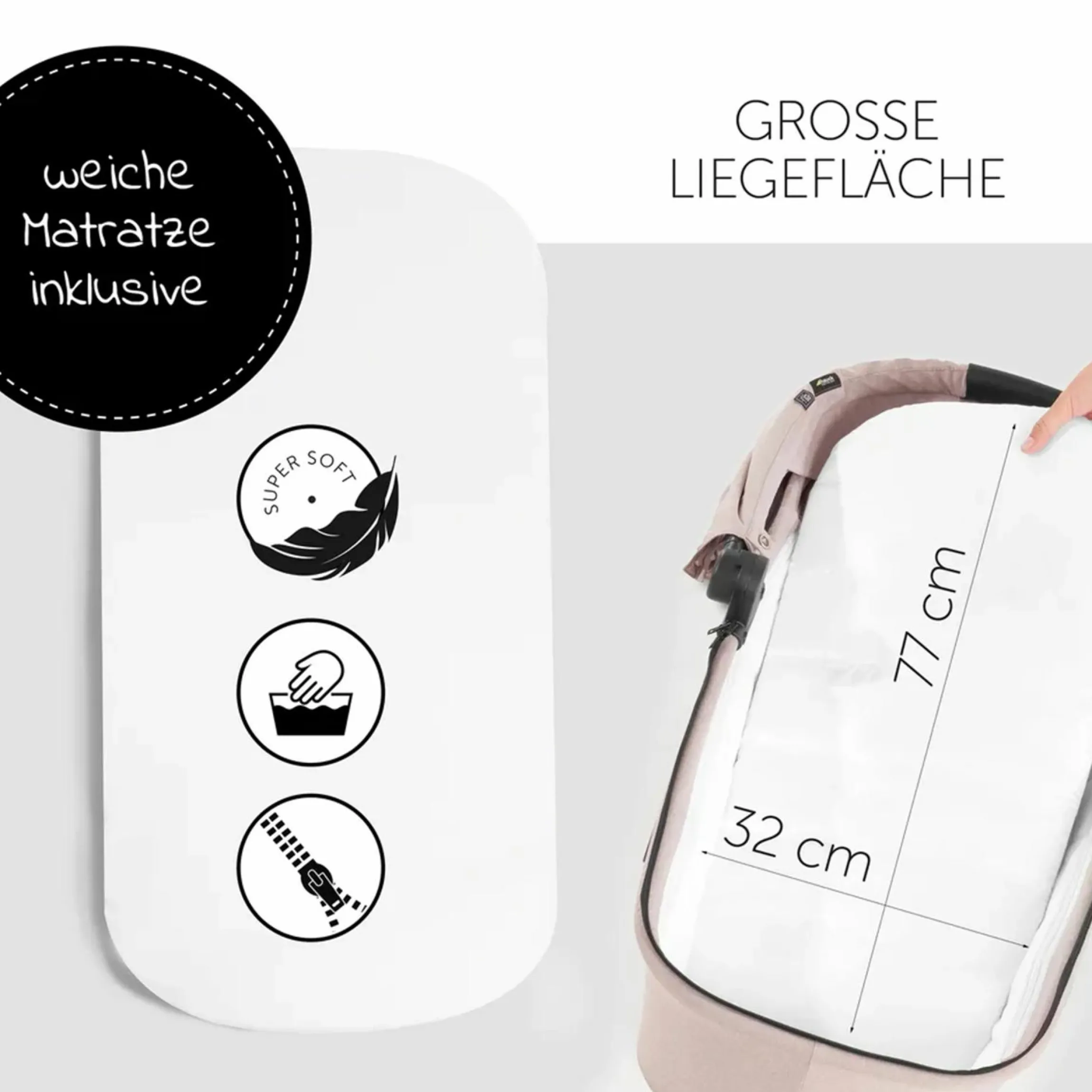 Babywanne Vision X - Melange Beige