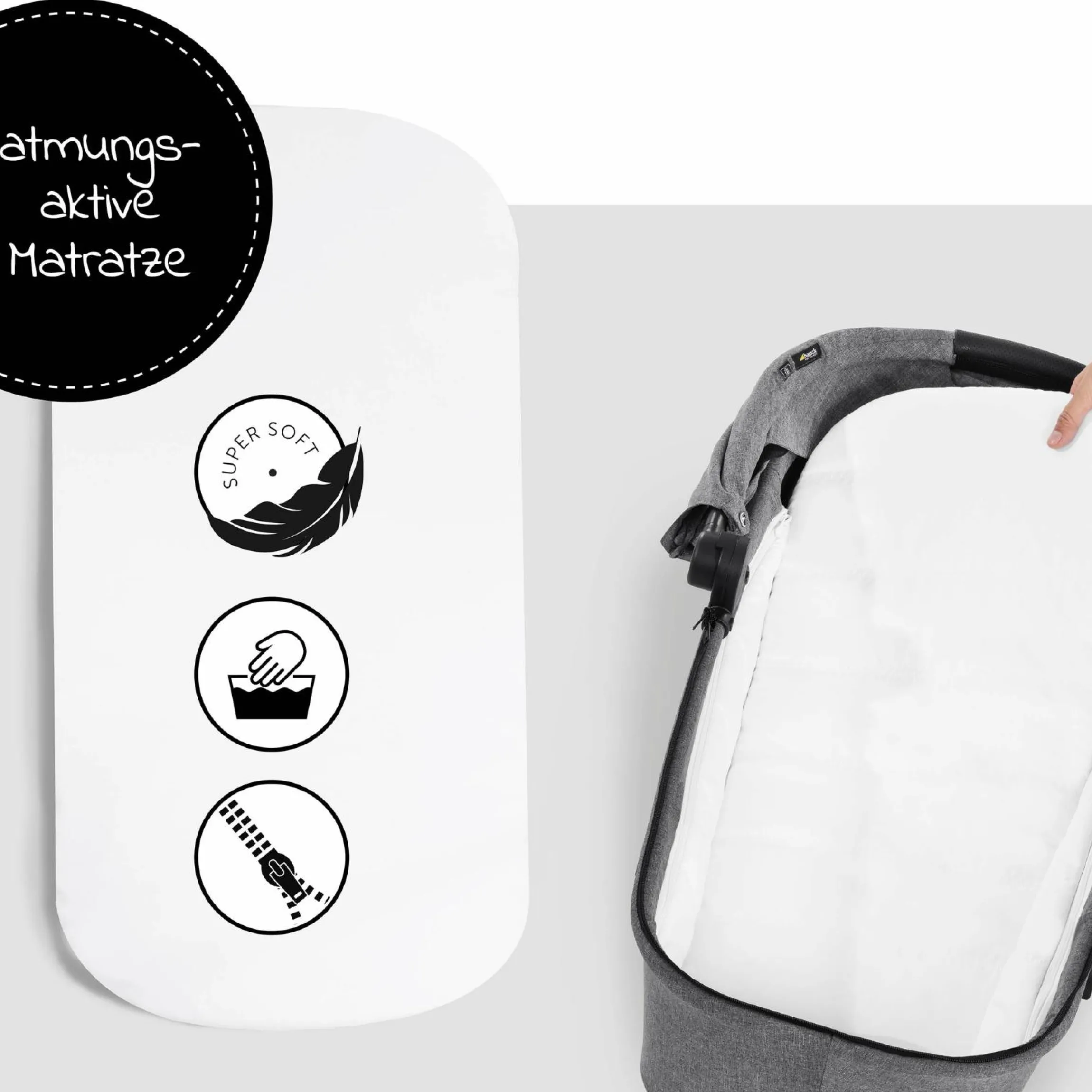 Babywanne Vision X - Melange Grey