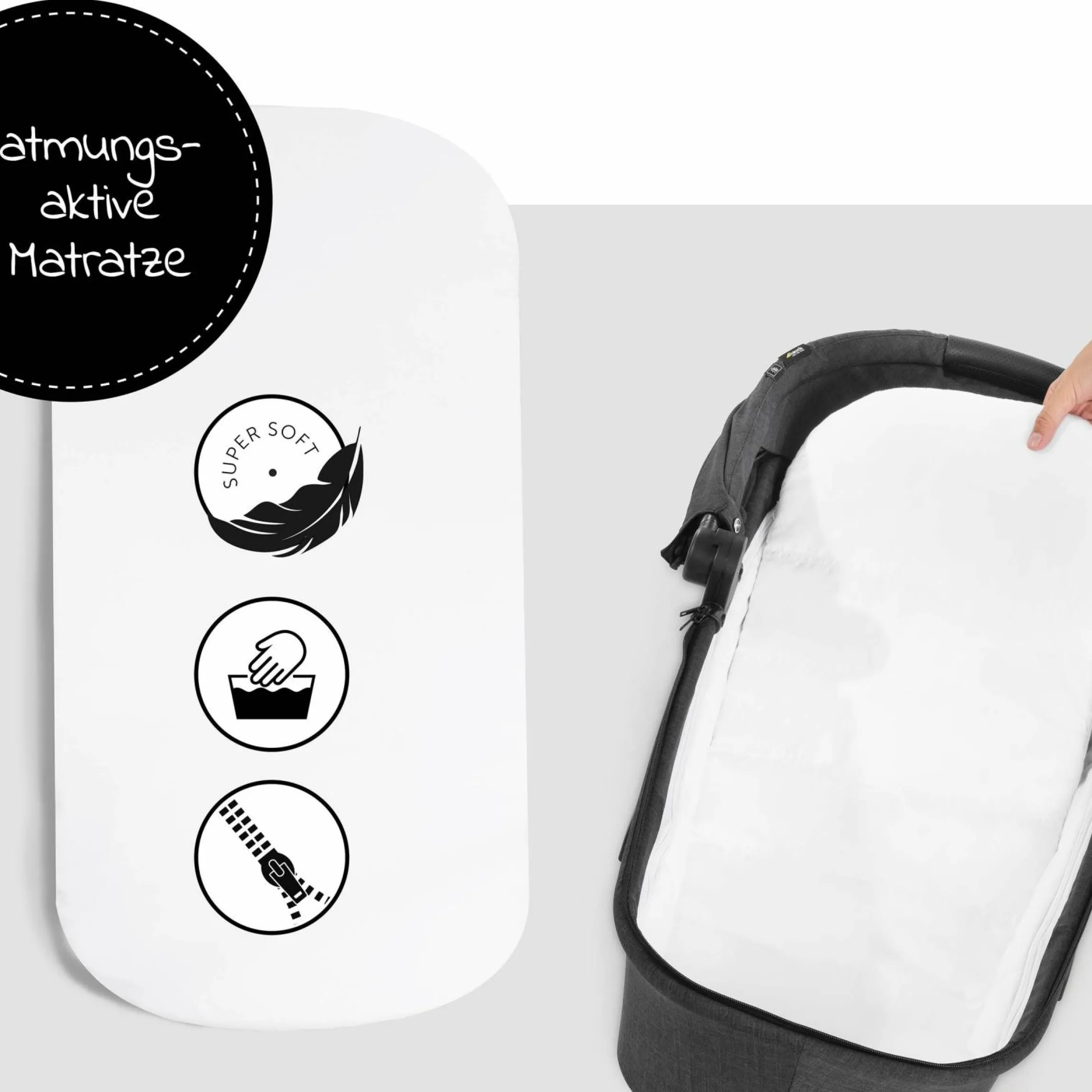 Babywanne Vision X - Melange Black