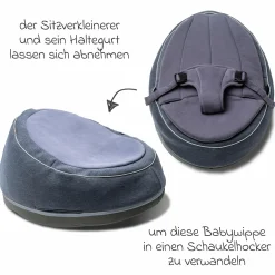 Babywippe / Babysitzsack mit Schaukelfunktion Seat`n Swing - Blue