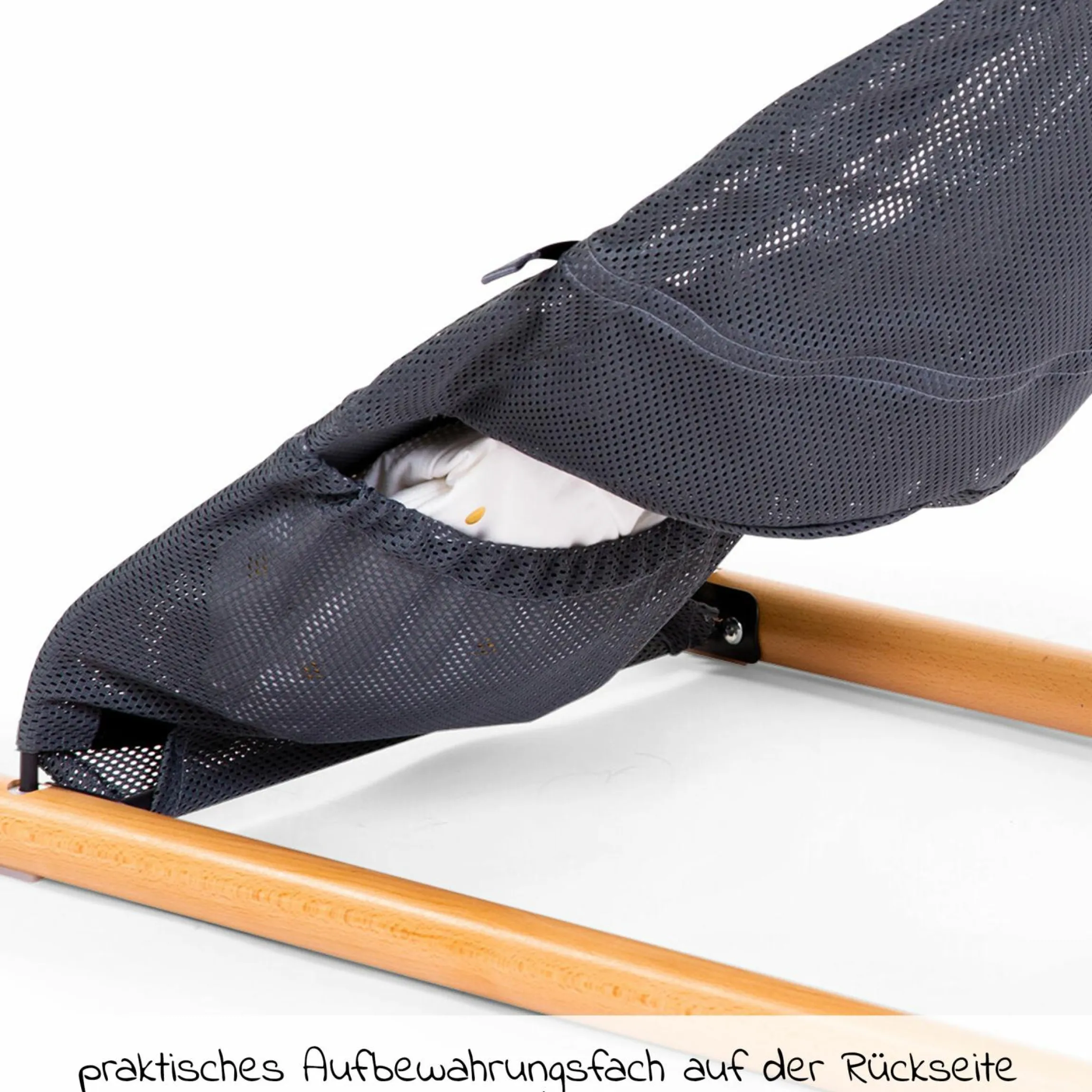 Babywippe Evolux ab der Geburt nutzbar Gewicht nur 3,8 kg - Natur Anthrazit