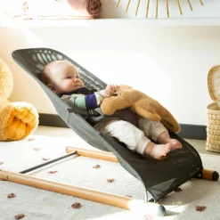 Babywippe Evolux ab der Geburt nutzbar Gewicht nur 3,8 kg - Natur Anthrazit