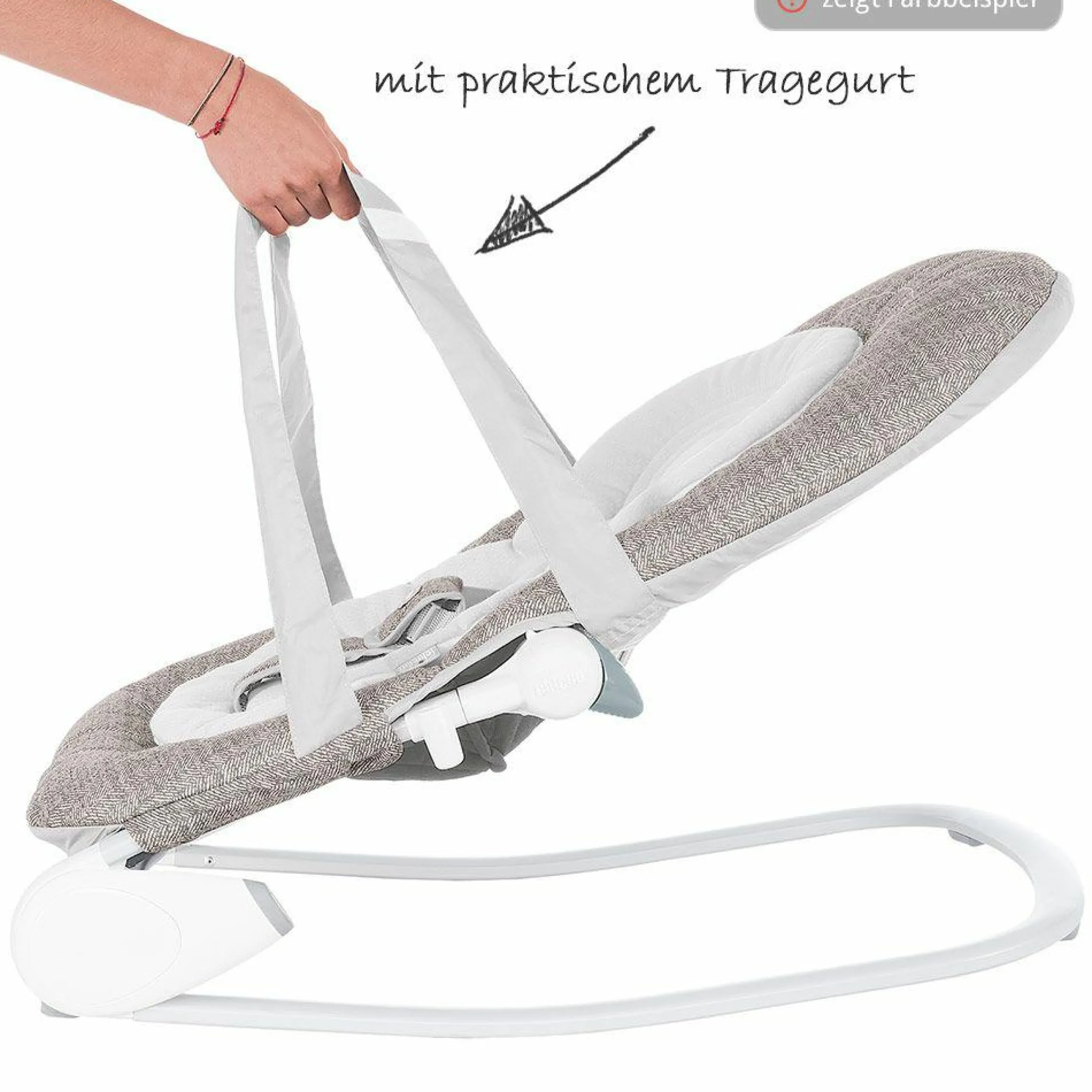 Babywippe Hoppla - Moon Grey