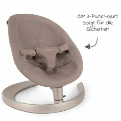 Babywippe LEAF grow ab Geburt - 60 kg inkl. Spielbügel mit 3 Spielfiguren - Cedar - Kollektion 2025