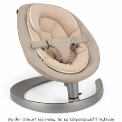 Babywippe LEAF grow ab Geburt - 60 kg inkl. Spielbügel mit 3 Spielfiguren - Biscotti - Kollektion 2025