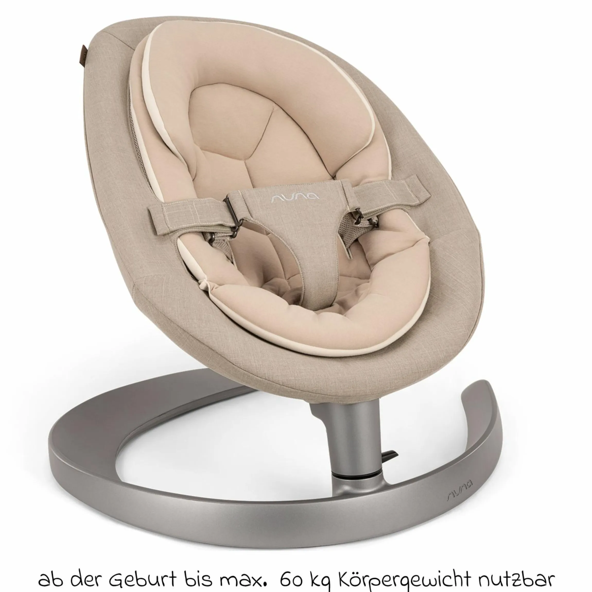 Babywippe LEAF grow ab Geburt - 60 kg inkl. Spielbügel mit 3 Spielfiguren - Biscotti - Kollektion 2025