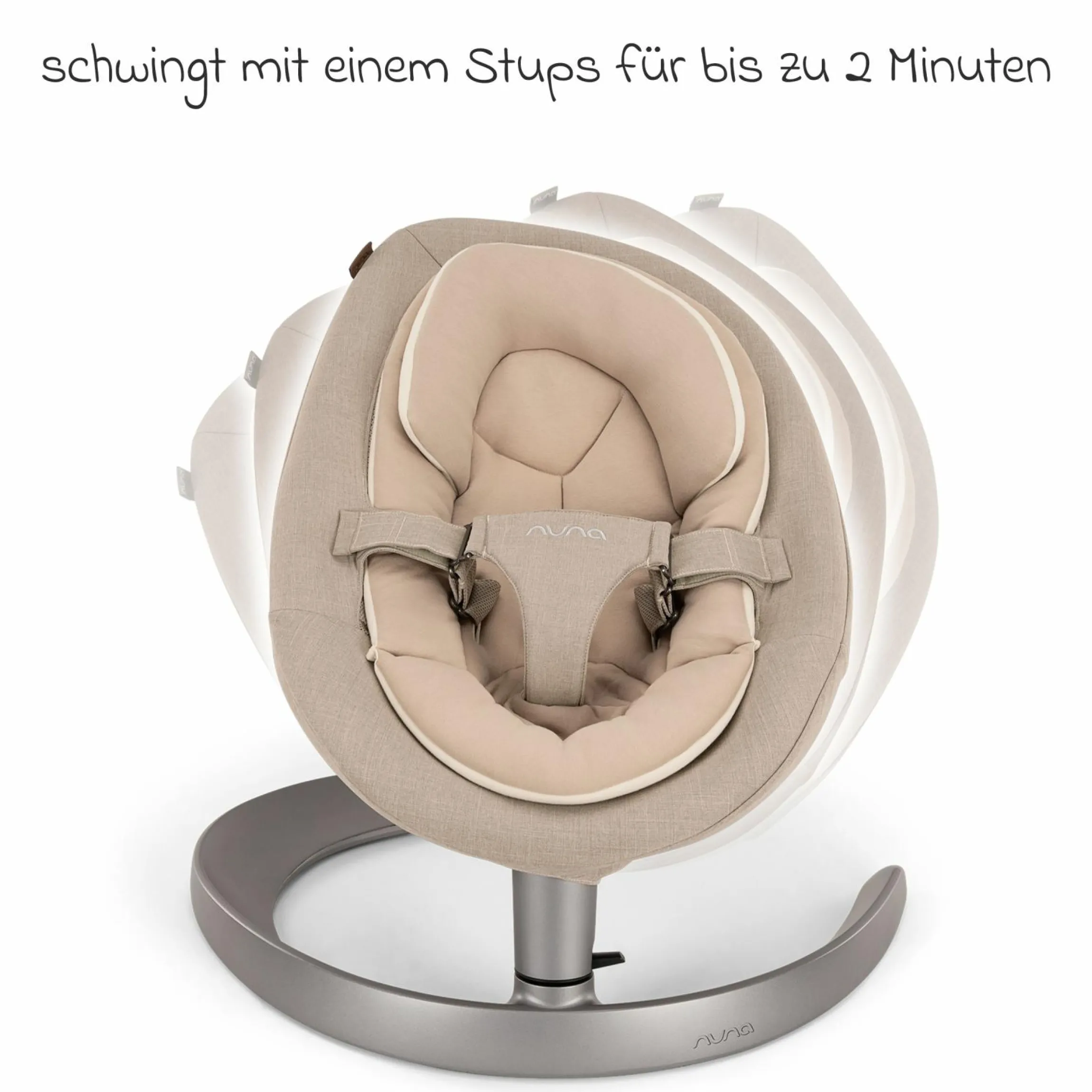 Babywippe LEAF grow ab Geburt - 60 kg inkl. Spielbügel mit 3 Spielfiguren - Biscotti - Kollektion 2025