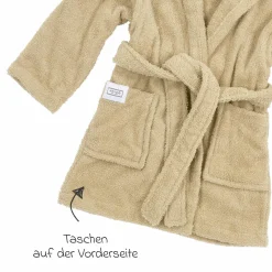 Bademantel Frottee - Sand - Gr. 86/92