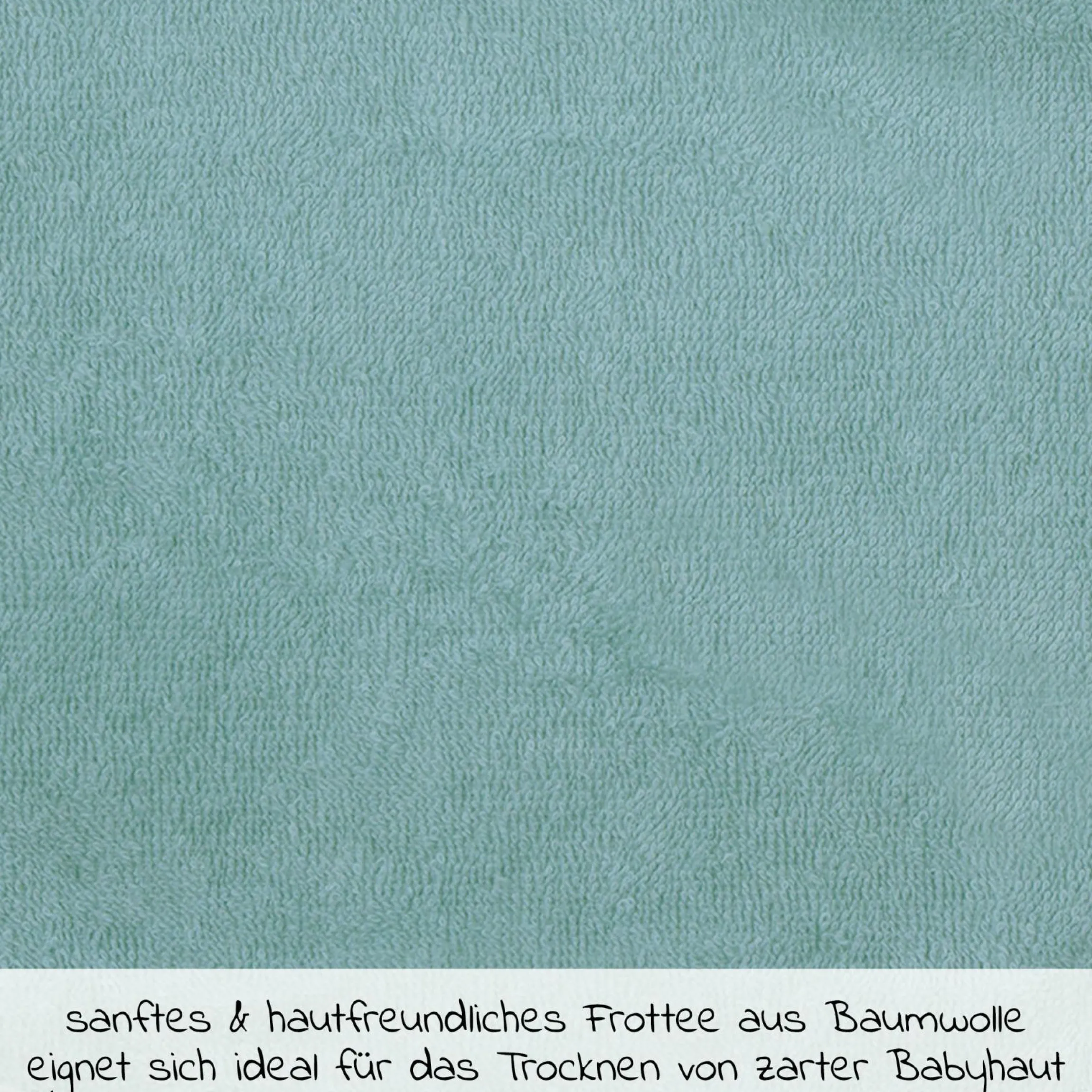 Bade-Poncho 75 x 60 cm - Uni Eisblau