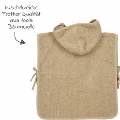 Badeponcho Frottee 1 - 3 Jahre - Sand
