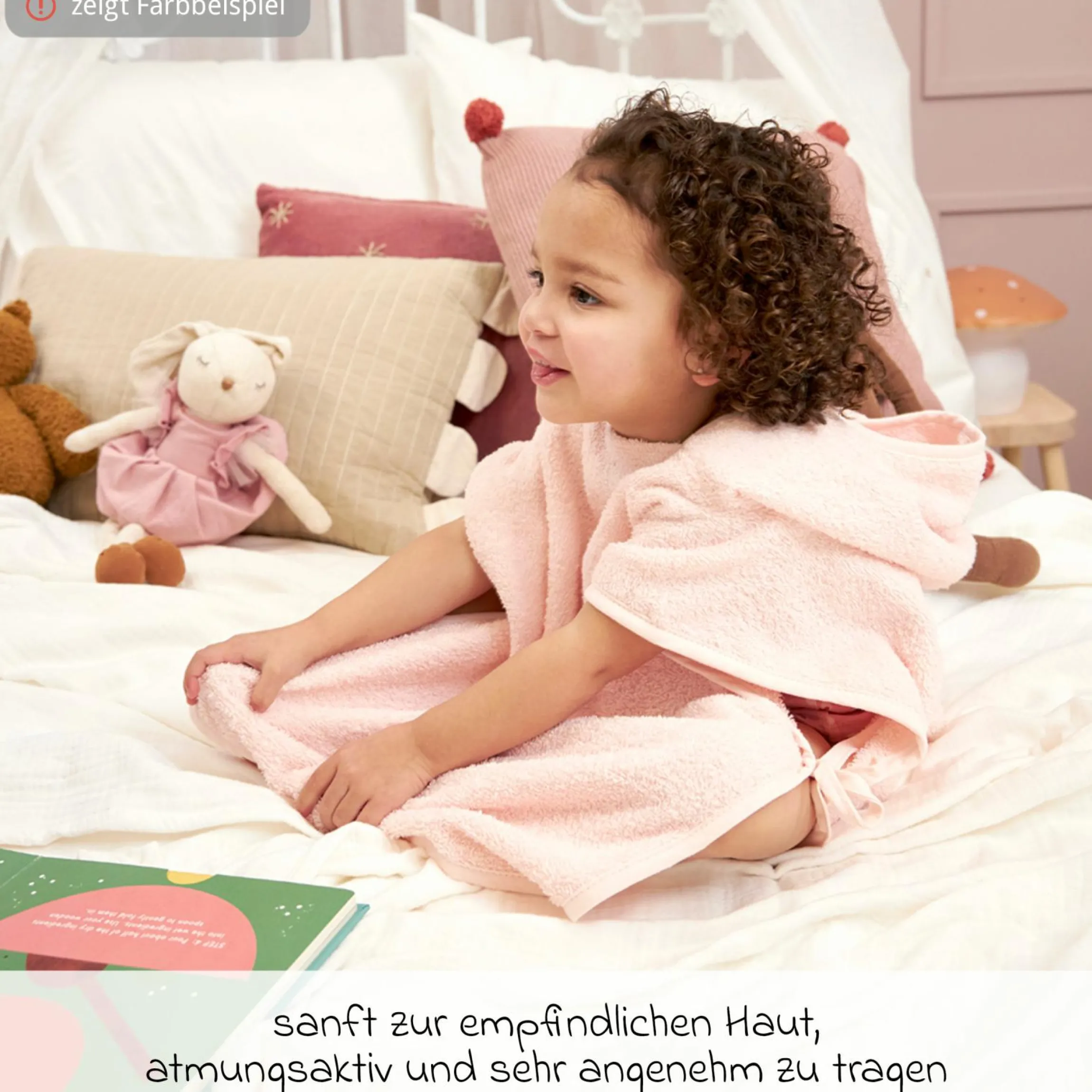 Badeponcho Frottee 1 - 3 Jahre - Sand