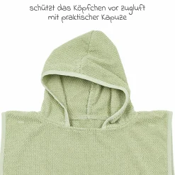 Badeponcho Popcorn 1 - 3 Jahre - Soft Olive