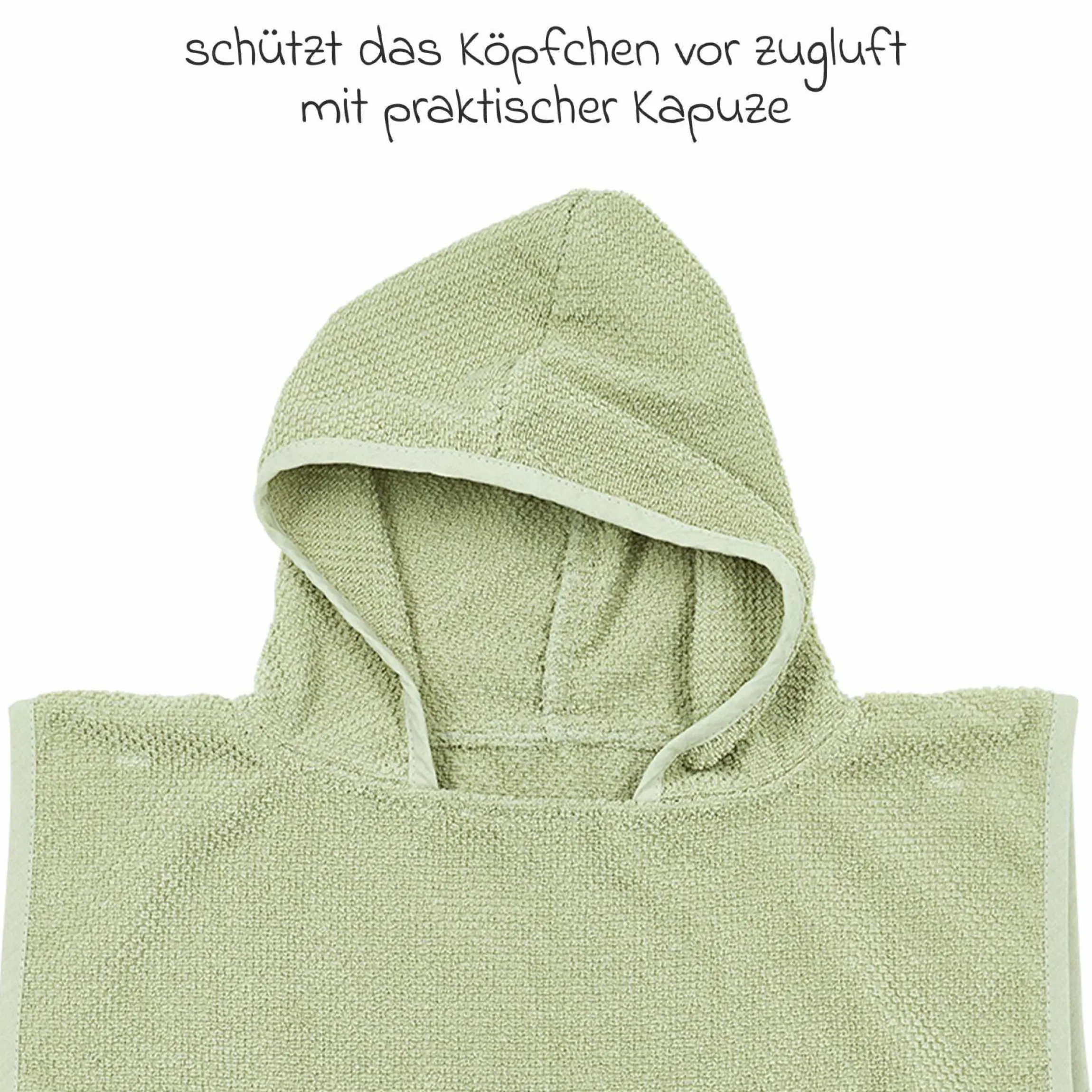 Badeponcho Popcorn 1 - 3 Jahre - Soft Olive