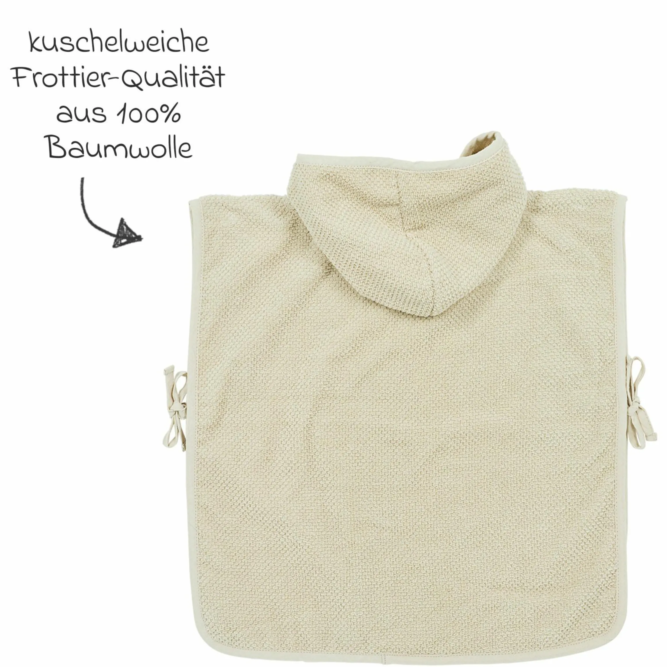 Badeponcho Popcorn 1 - 3 Jahre - Soft Sand
