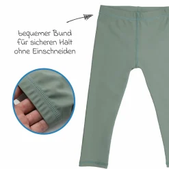 Bade-Set Shirt & Leggings mit UV-Schutz - Krabbe - Offwhite / Mint - Gr. 98