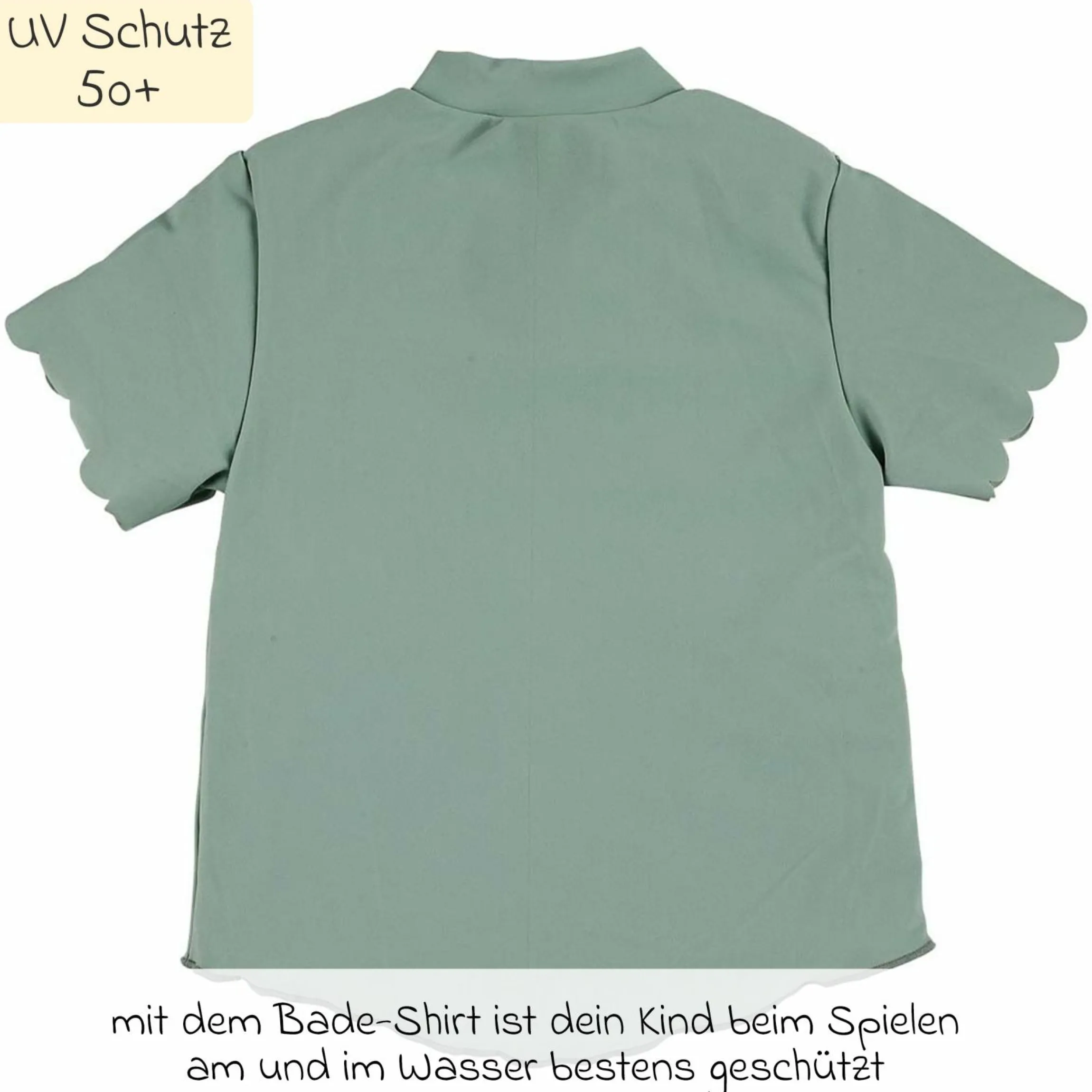 Bade-Shirt LSF Kurzarm - Regenbogen - Grün - Gr. 86/92