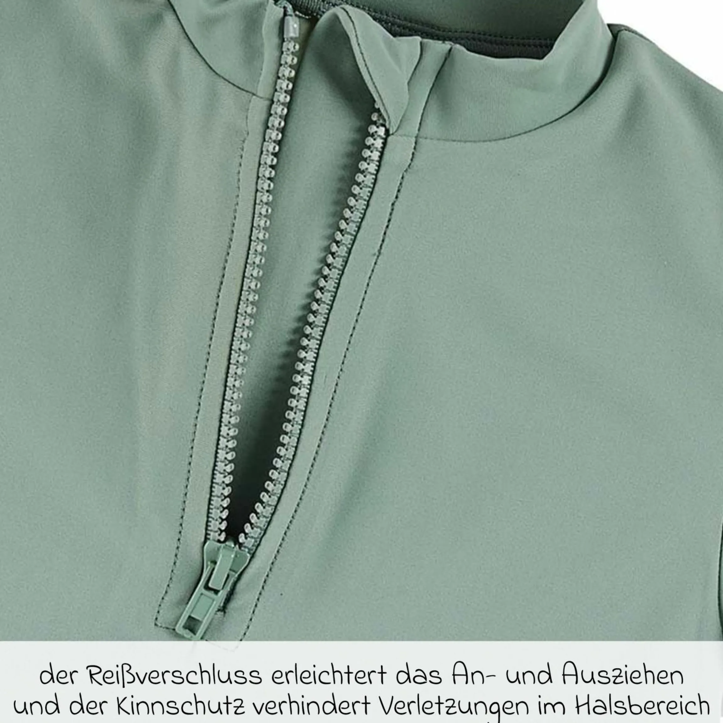 Bade-Shirt LSF Kurzarm - Regenbogen - Grün - Gr. 86/92