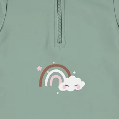 Bade-Shirt LSF Kurzarm - Regenbogen - Grün - Gr. 86/92