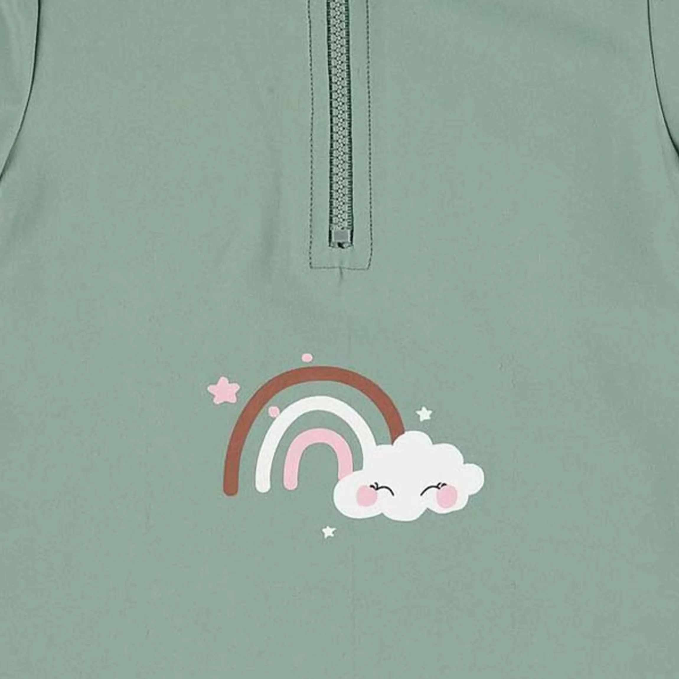 Bade-Shirt LSF Kurzarm - Regenbogen - Grün - Gr. 86/92