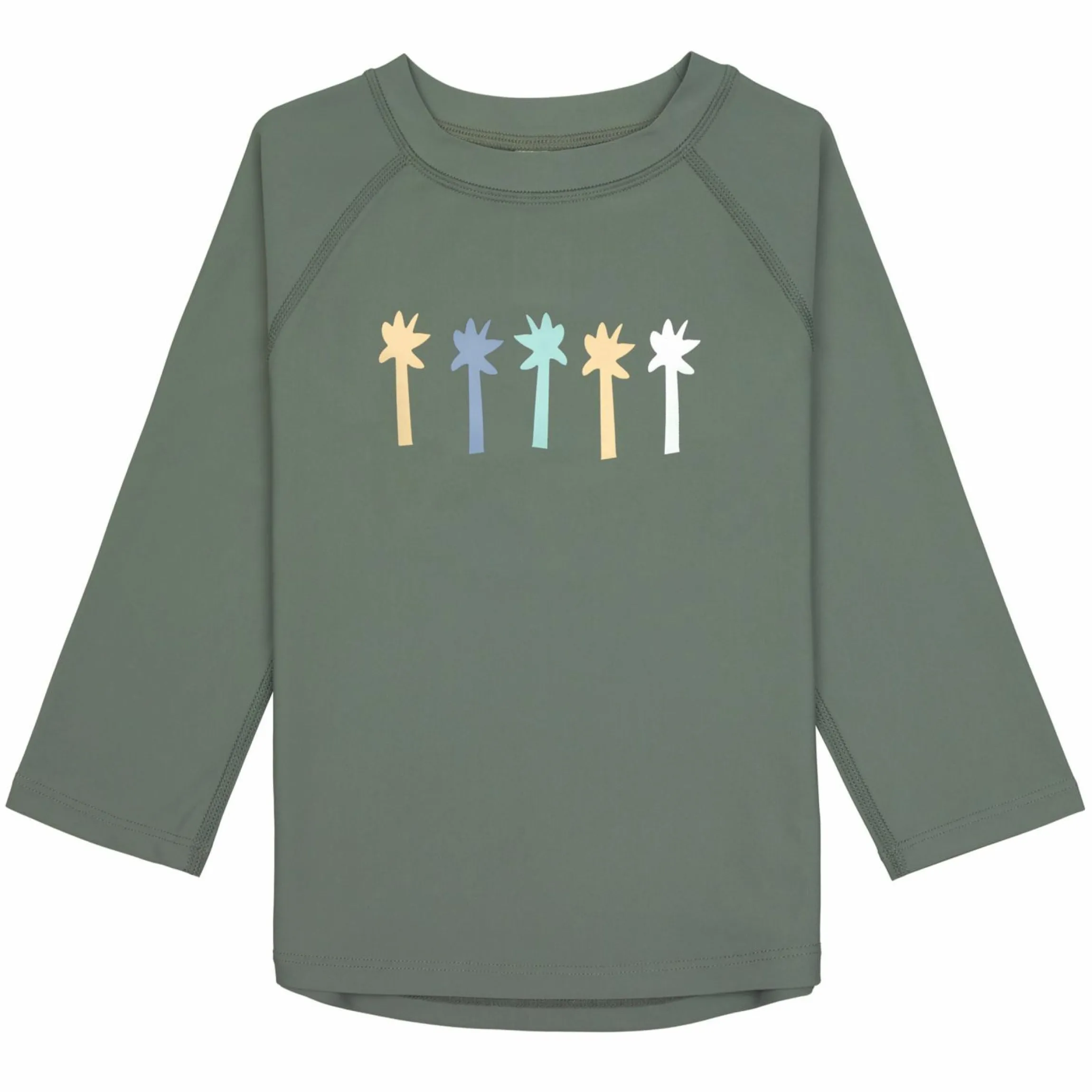 Bade-Shirt LSF Long Sleeve Rashguard - Palms - Deep Olive - Gr. 98
