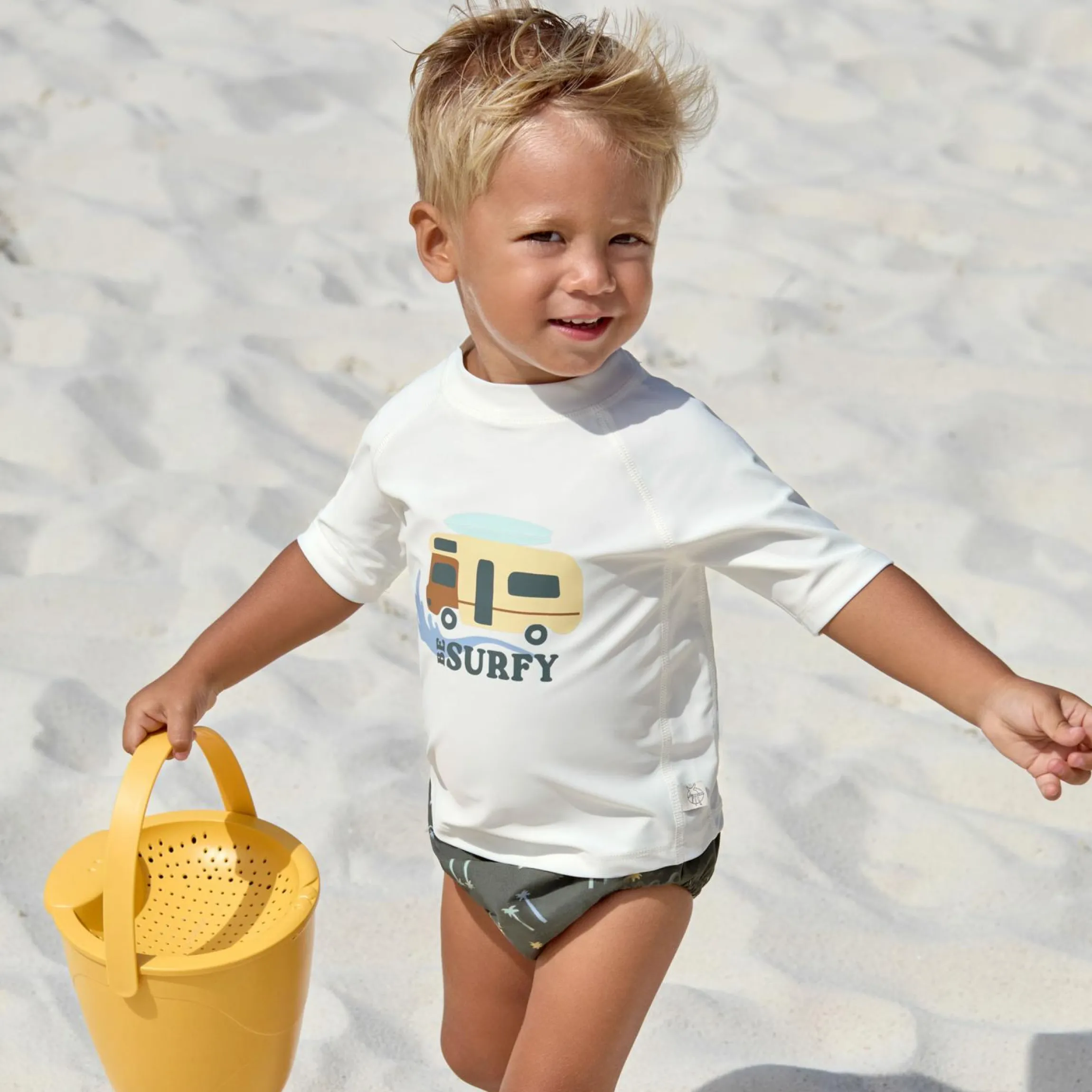 Bade-Shirt LSF Short Sleeve Rashguard - Camper - Sea Salt - Gr. 98