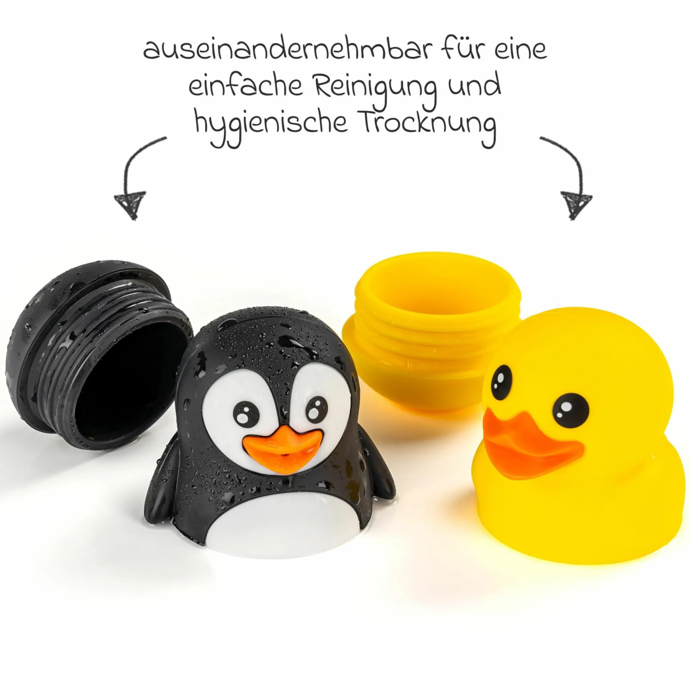 Badespieltiere MyHappyBath Ente & Pinguin - Bunt