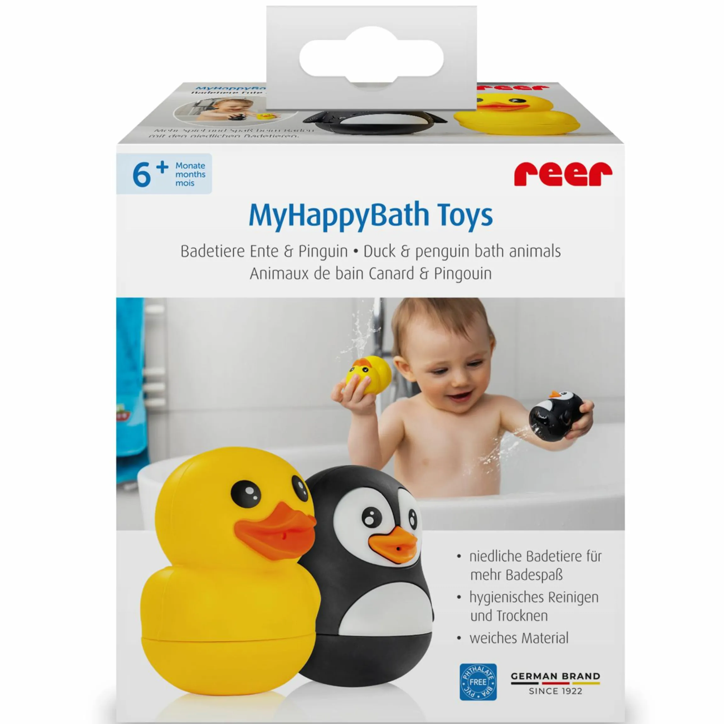 Badespieltiere MyHappyBath Ente & Pinguin - Bunt