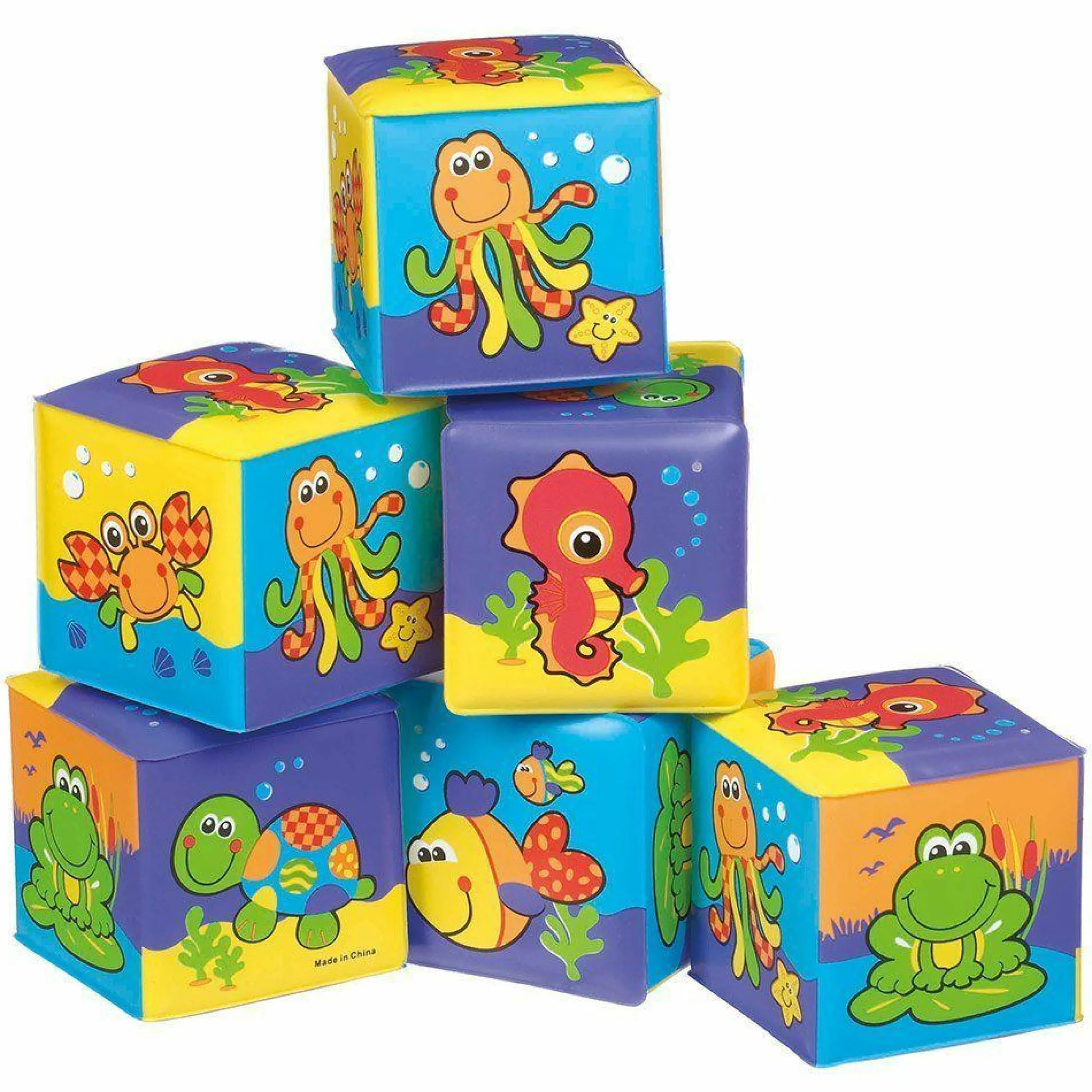 Bade-Spielwürfel Soft 6 Stück