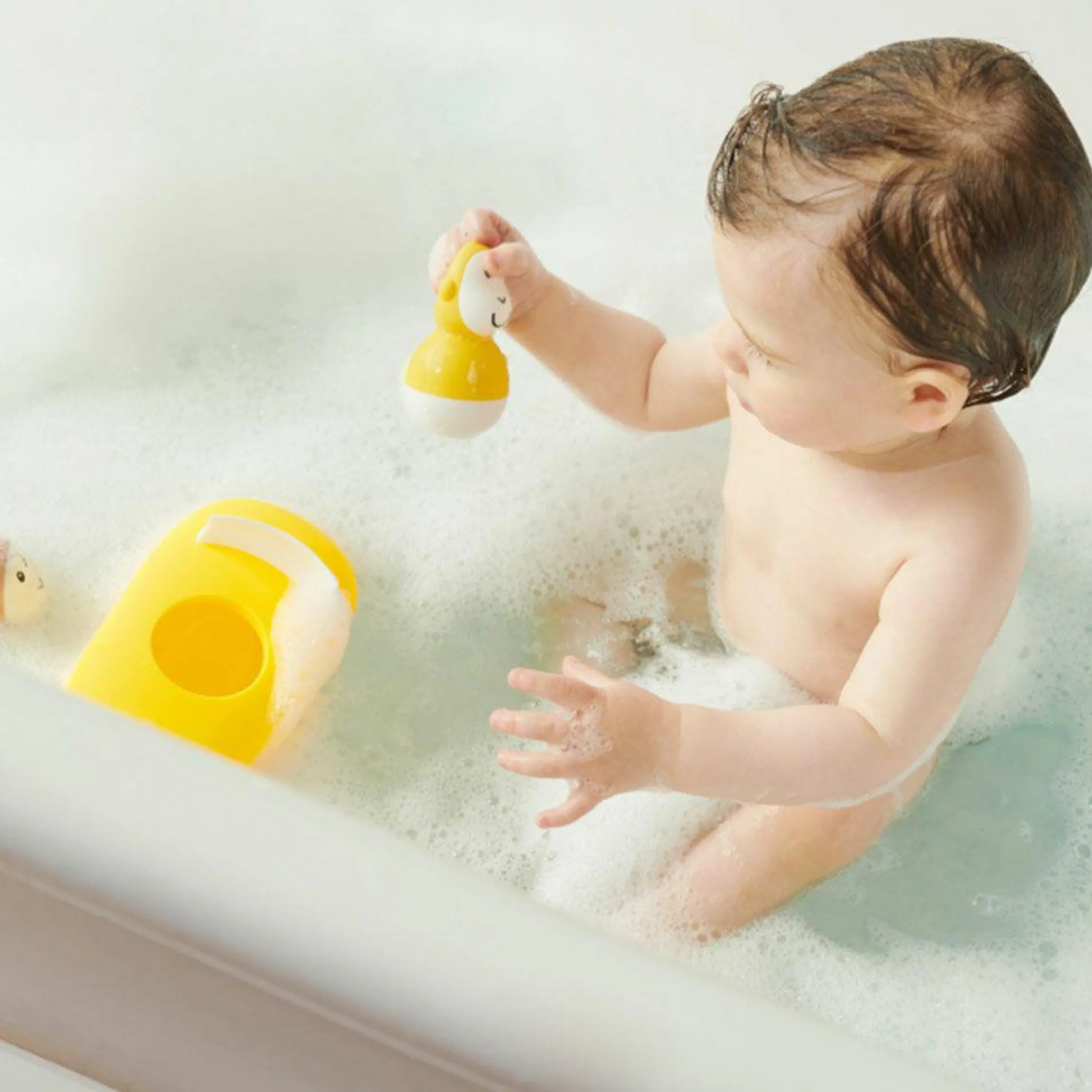 Badespielzeug Bade-Boot - Affe - Gelb
