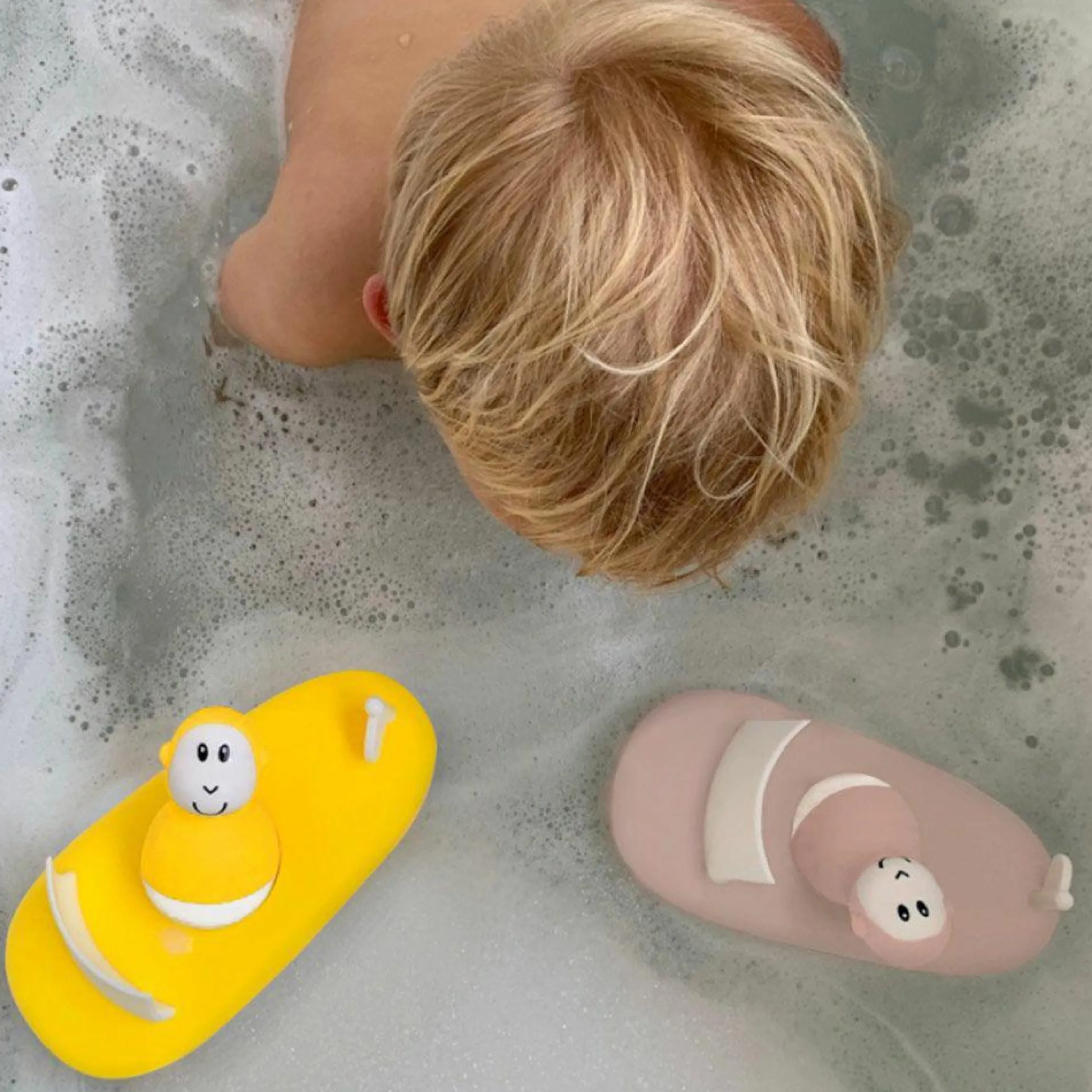 Badespielzeug Bade-Boot - Affe - Gelb