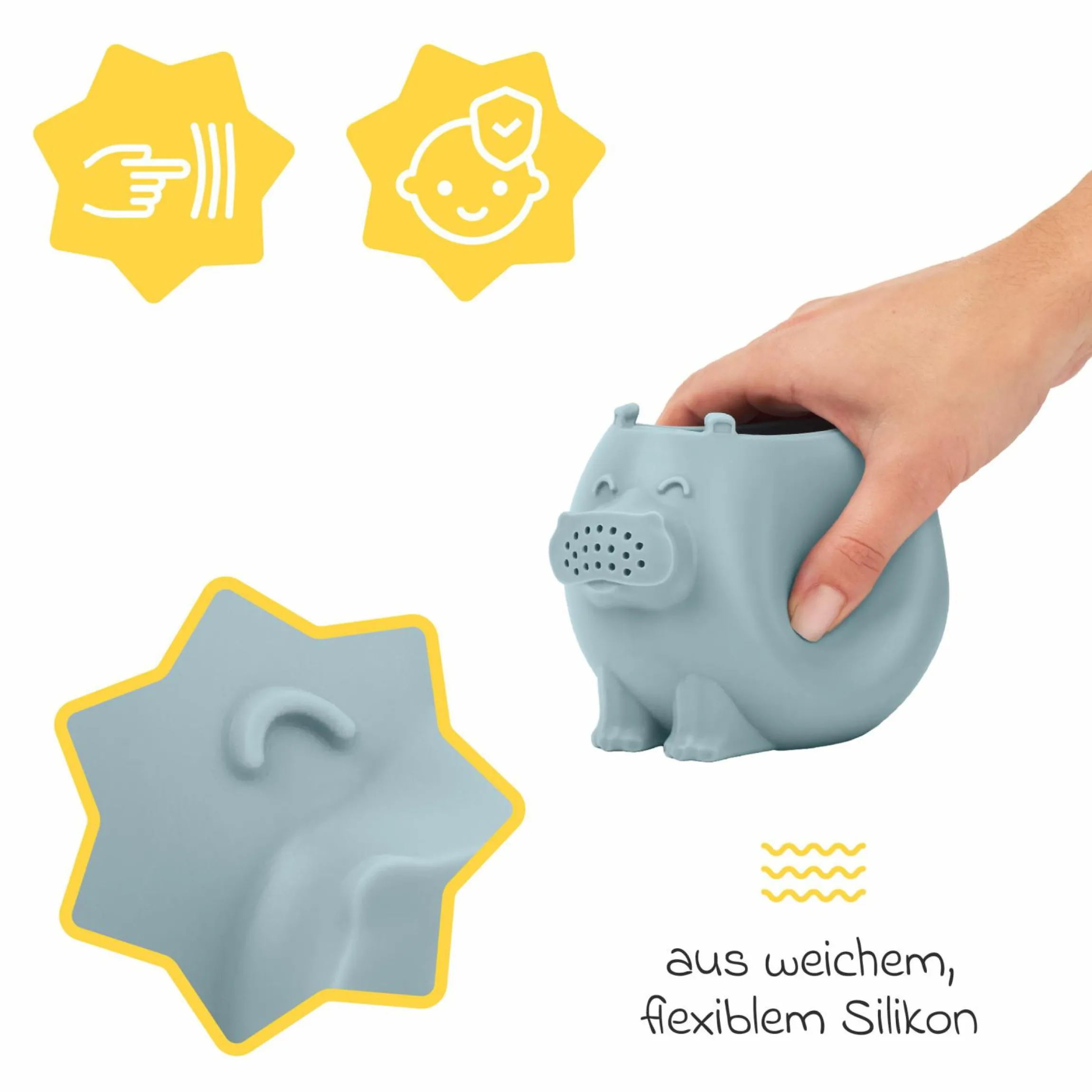 Badespielzeug Hippo Gießkanne