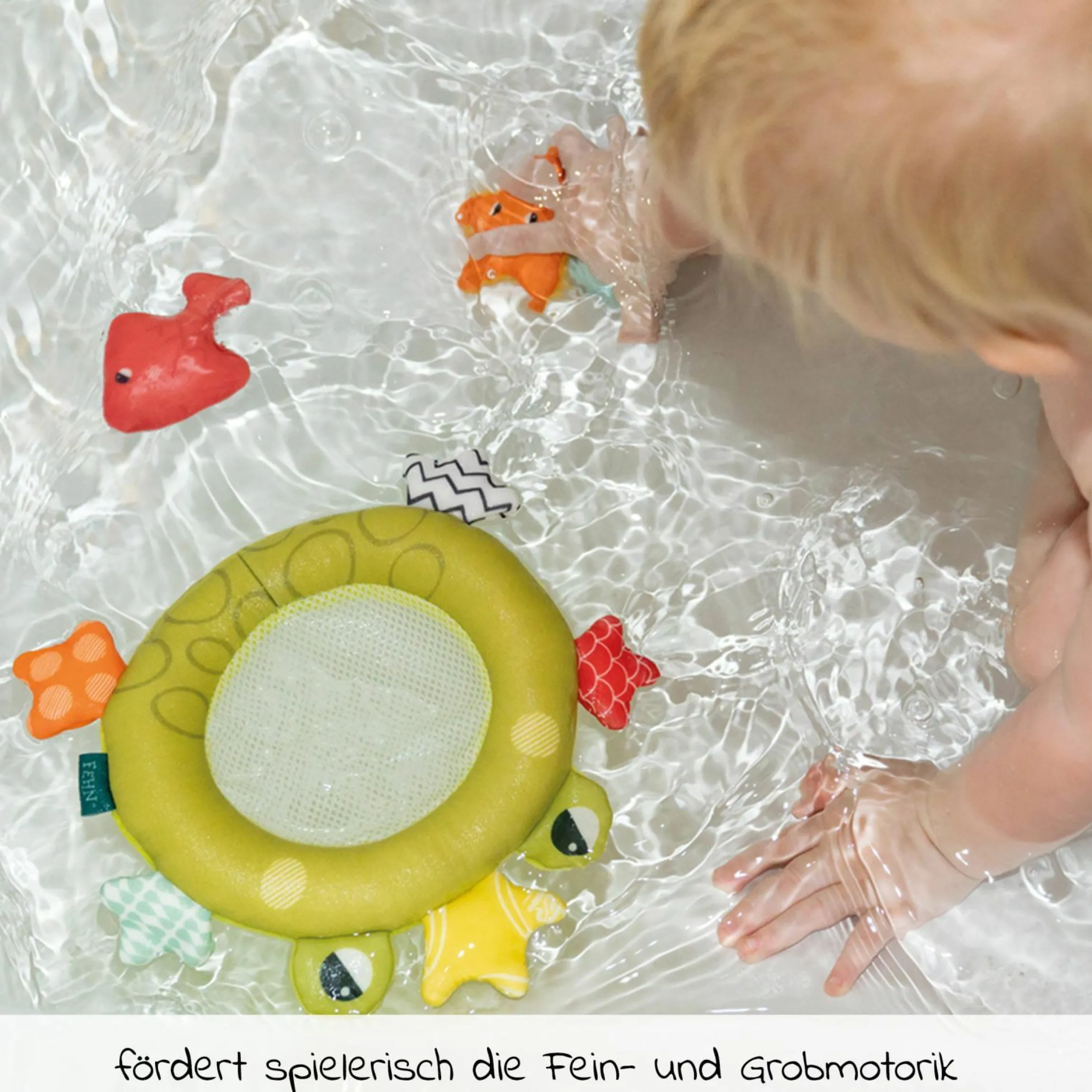 Badespielzeug Kescher Frosch mit 4 Meeresbewohnern - Plansch & Play