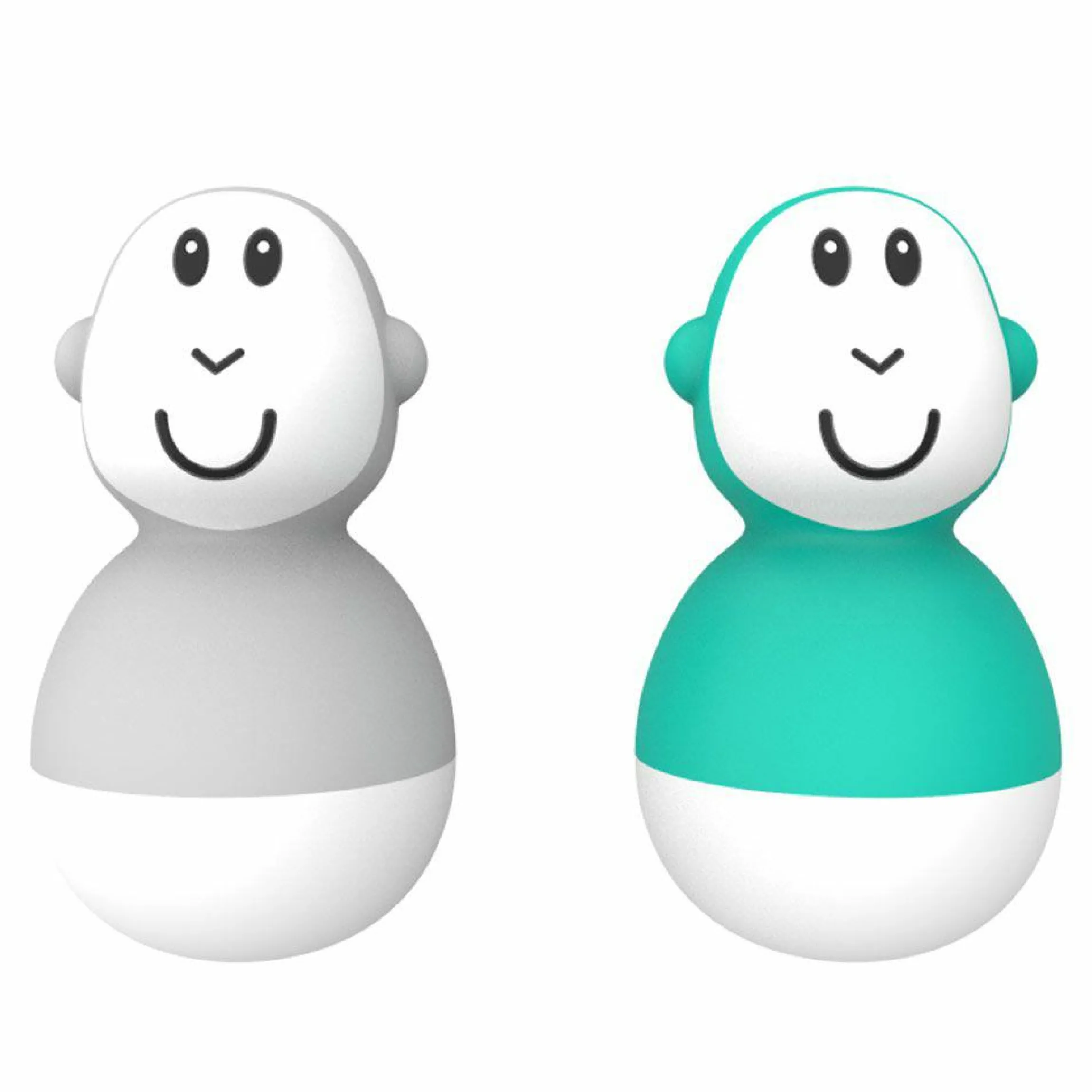 Badespielzeug Wackelfigur 2er Pack - Affe - Grau & Grün