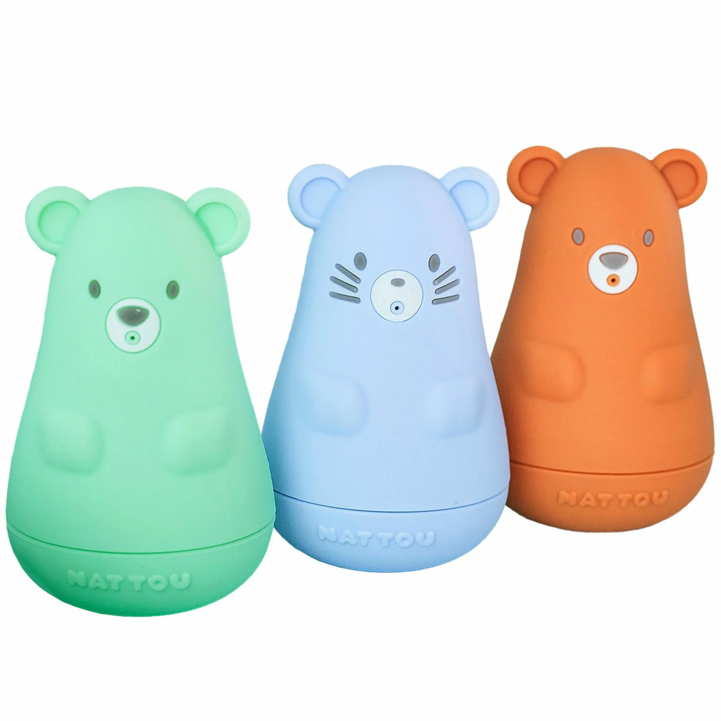 Bade-Spritzfiguren 3er Set - Bär - Blue