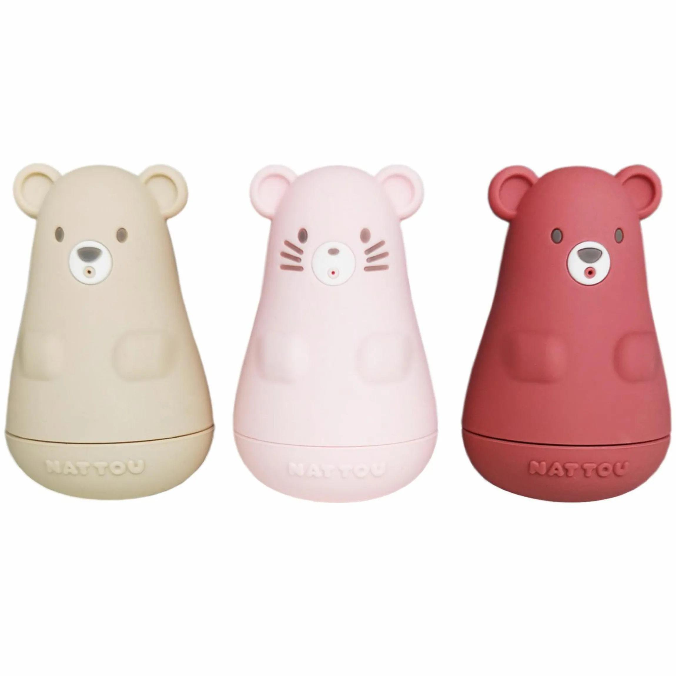 Bade-Spritzfiguren 3er Set - Bär - Pink
