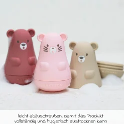 Bade-Spritzfiguren 3er Set - Bär - Pink