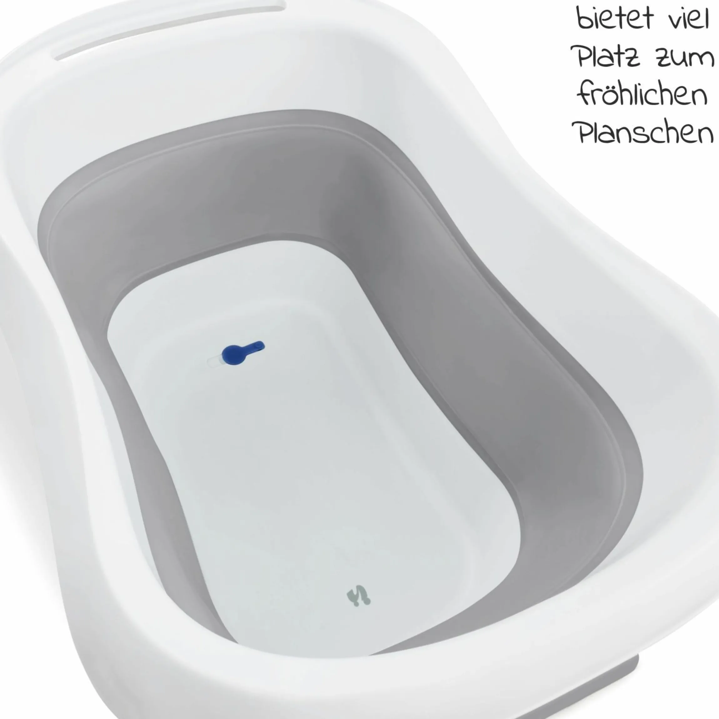 Badewanne Wash N Fold L - White / Stone - Gr. L