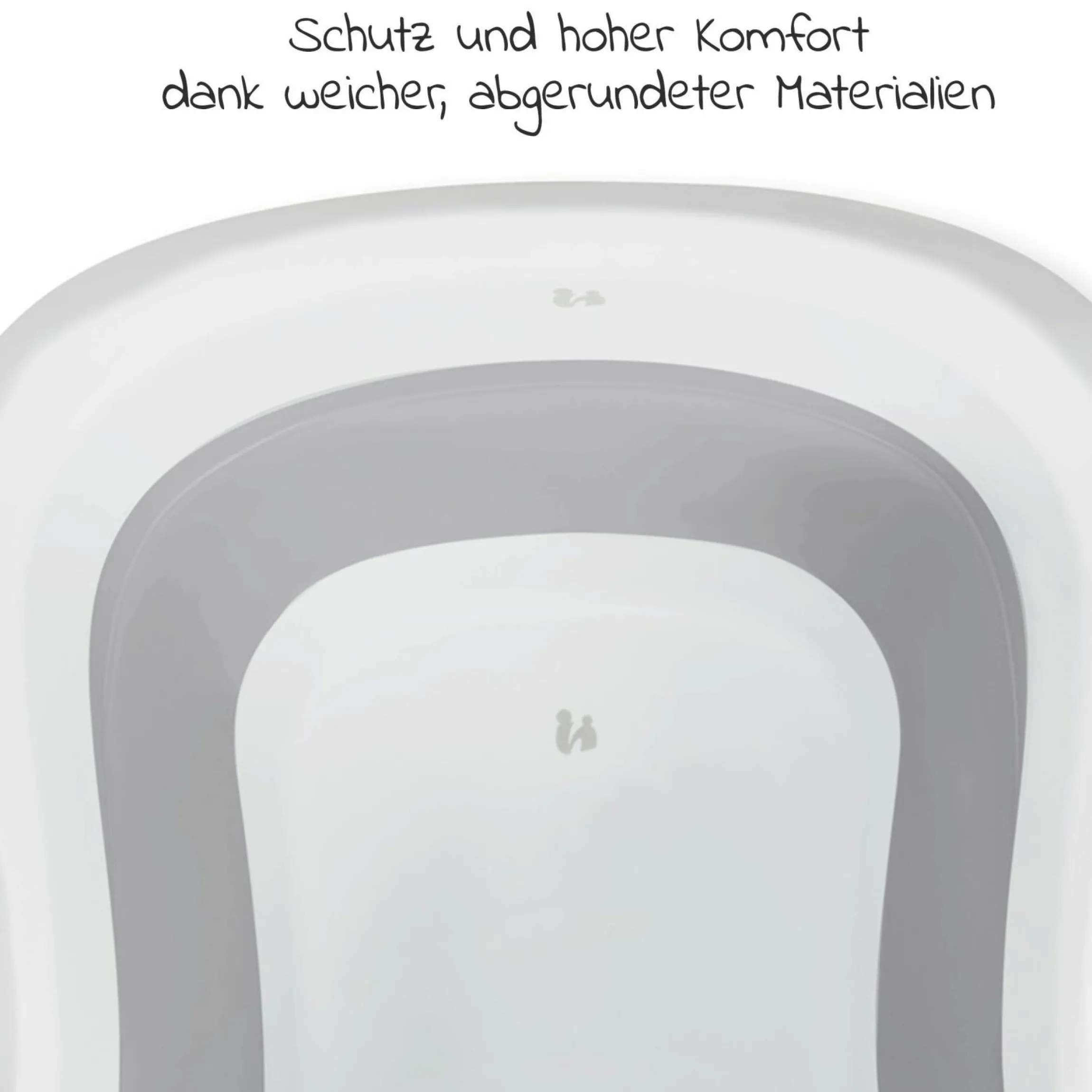 Badewanne Wash N Fold L - White / Stone - Gr. L